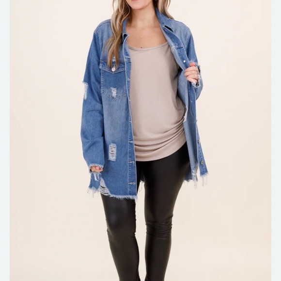 Distressed Denim Jacket - Picture 5 of 5